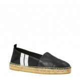 Afbeelding van 10DAYS leren espadrilles zwart/wit