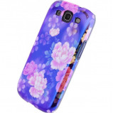 Afbeelding van Xccess Oil Cover Samsung Galaxy S4 I9500/I9505 Purple Flower