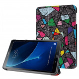 Afbeelding van 3 Vouw abstract patroon stand flip hoes Samsung Galaxy Tab A 10.1 inch (2016)