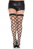 Afbeelding van Beenmode Plus Size Visnet Kousen Met Grove Structuur One Music Legs