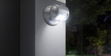 Afbeelding van Perel CSOL17 RVS tuinlampen set van 4 stuks op zonne energie