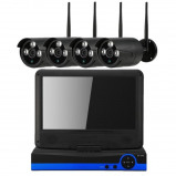 Afbeelding van Beveiligingscamera set 4x Wifi Bullit Camera's met 10.1Inch Scherm