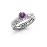 Abbildung von Ring Cara 950 Platin Amethyst 4 mm