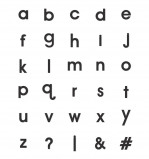 Afbeelding van Balvi koelkastmagneet letters en symbolen Magnet Message zwart foam