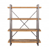 Afbeelding van 24Designs Madurai Kast 70x38x180 Vurenhout Grijs Metaal