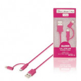 Afbeelding van 3 in 1 Data en Oplaadkabel USB Micro B Male + Dockadapter Lightninga