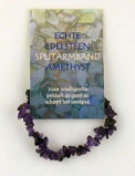 Afbeelding van Steengoed Splitkralen Armband Amethyst Op Kaart, 1 stuks