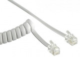 Afbeelding van Handset krulsnoer 4 meter wit