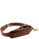 Image de Adjustable leather shoulder strap Dark Brown
