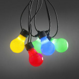 Afbeelding van Konstmide CHRISTMAS kleurrijke LED biertuinketting matte gloeilampen, kunststof, energie efficiëntie: A+, L: 1950 cm